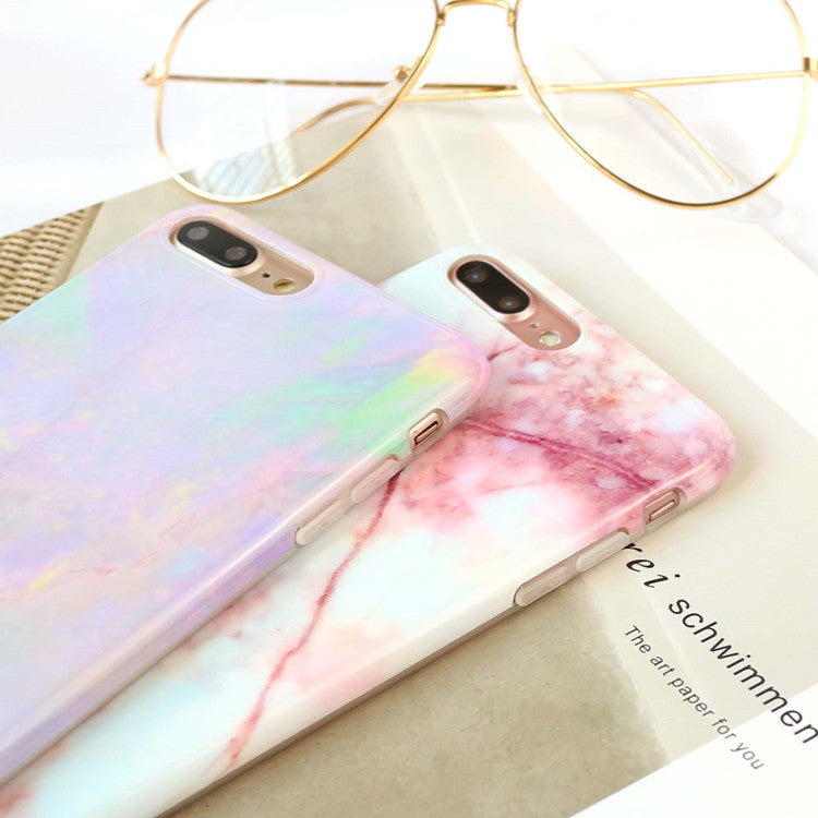 pastel milky marble granite stone iphone cases soft tpu rubber silicone phone case by kawaii babe