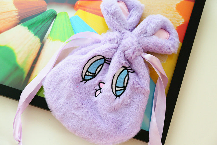 Fluffy Bunny Drawstring Bag