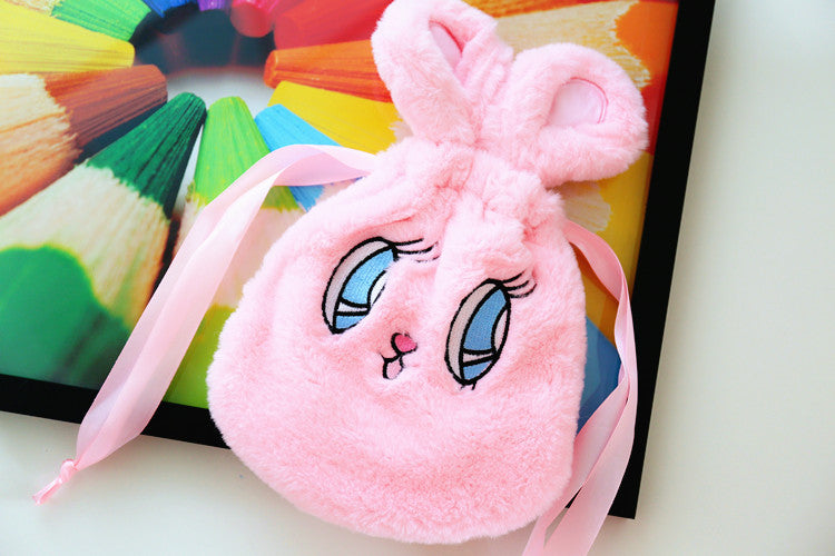 Fluffy Bunny Drawstring Bag
