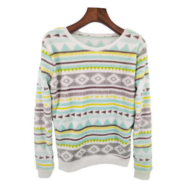 Fuzzy Flannel Crewnecks