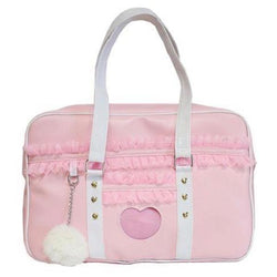 Ruffled Pink Duffle Bag