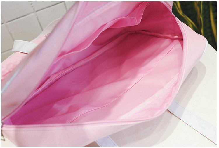 Ruffled Pink Duffle Bag