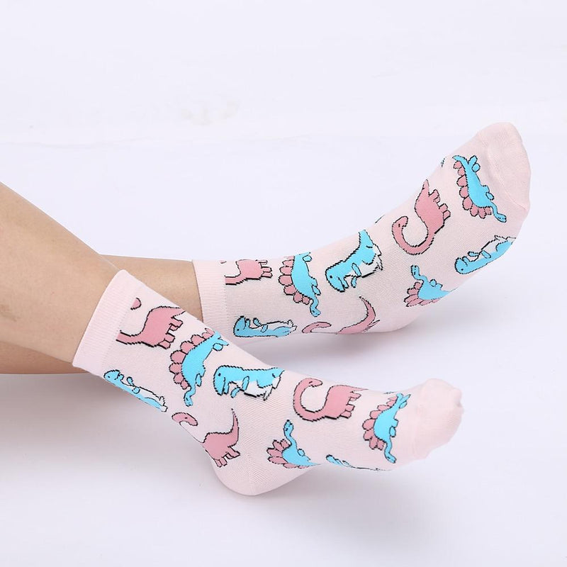 Pastel Candy Colored Dinosaur Socks Fairy Kei Milky Kawaii Fashion 