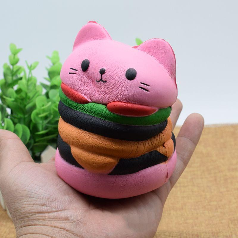 kawaii face junk food burger and fries squeeze toys squishy soft autistic stimming neko cat hamburgers little space cgl age regression by ddlg playground