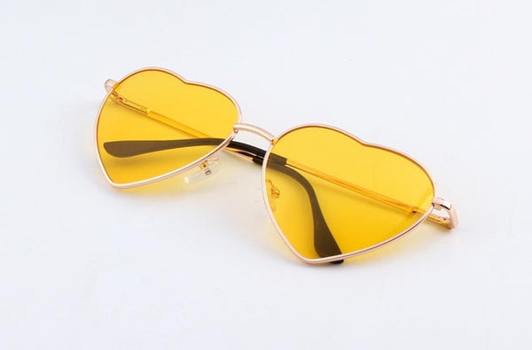 Bumble Yellow Heart Cool Glasses NWOT not sun glasses or block sun rays Lot 2 Yellow Heart Shaped Glasses! Cute & Fun Special Events  main image 4