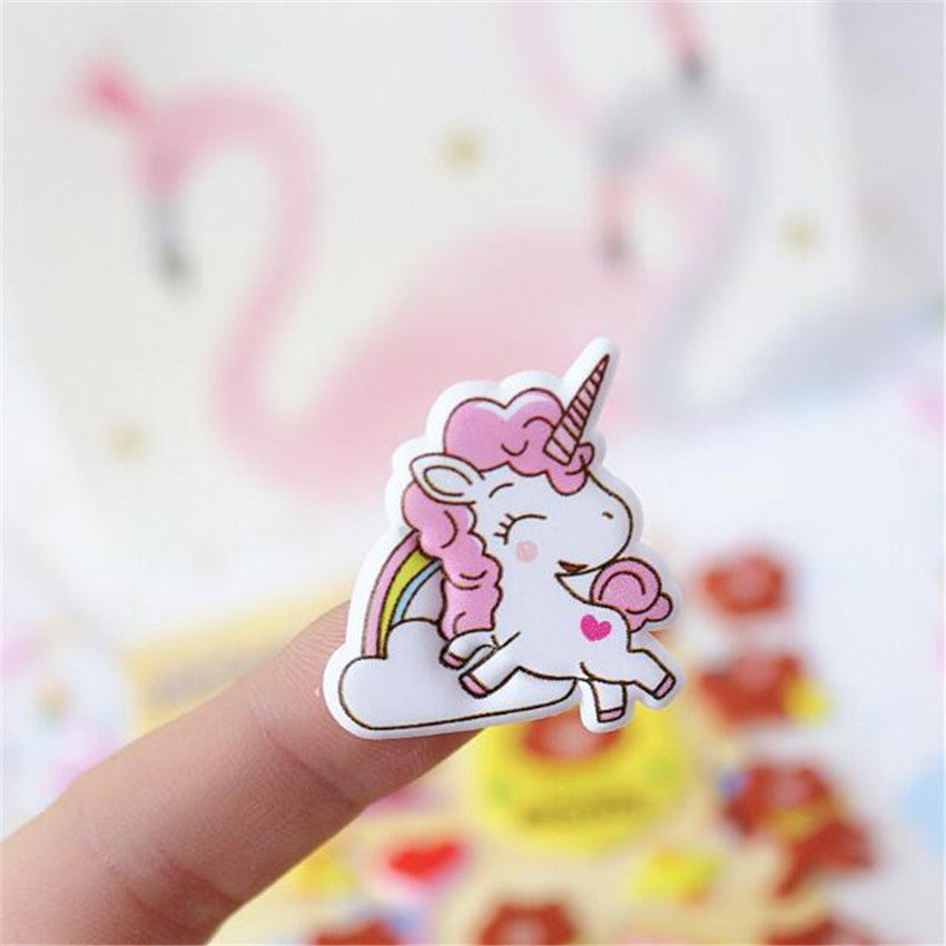 3D Puffy Unicorn Stickers Sheet Japan Stationary Cute | Kawaii Babe