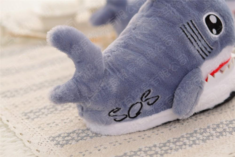 Baby Shark Slippers Plush Soft Jaws Open Mouth Cute | Kawaii Babe