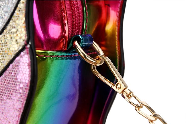 Rainbow Glitter Chain Crossbody Bag  Bags, Chain crossbody bag, Purses and  bags