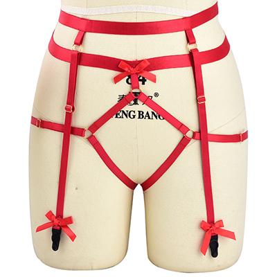 Sexy Satin Red Harness Bondage Lingerie Set S&M Kink Fetish by DDLG  Playground