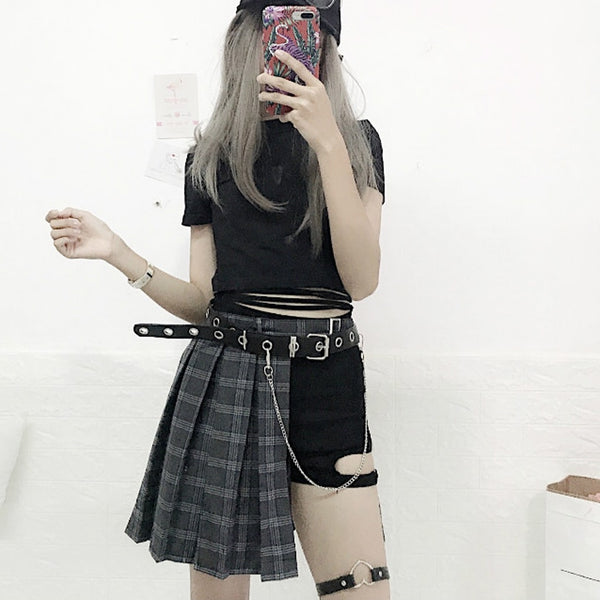 Punk Rock Pleated Skirt