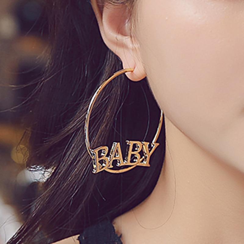 Gold Baby Hoop Earrings ABDL Age Play Jewelry 