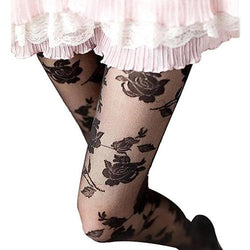 FLower Lace Nylon Tights Leggings Transparent Lolita Mori Girl Fashion