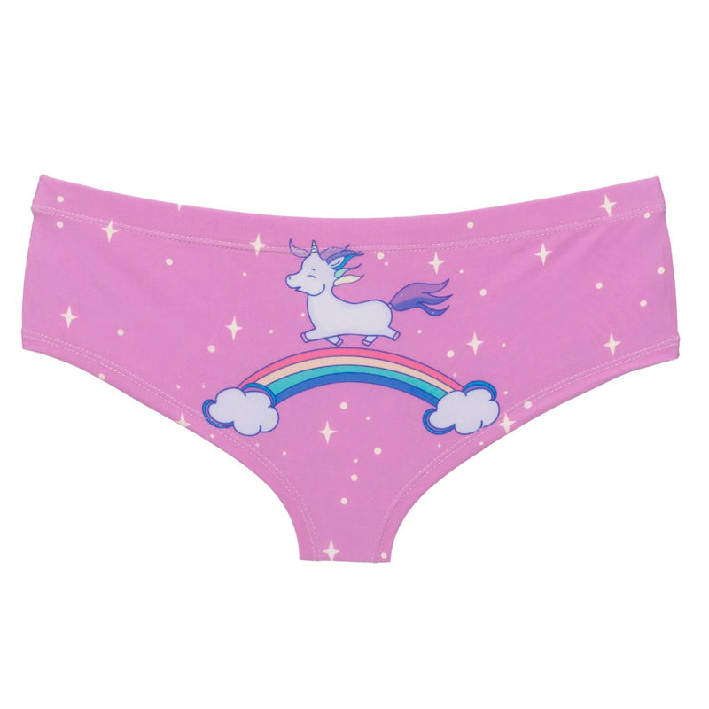 Cute Cartoon Unicorn and Donuts Women's Underwear Comfy Ladies