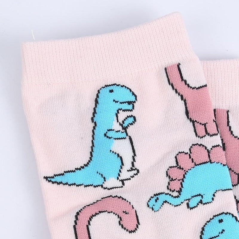 Pastel Candy Colored Dinosaur Socks Fairy Kei Milky Kawaii Fashion 