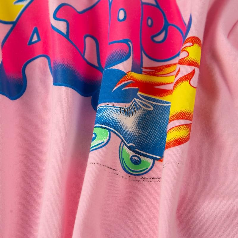 90s Babe Angel Crop Top Vintage Pink Rollerblades | Kawaii Babe