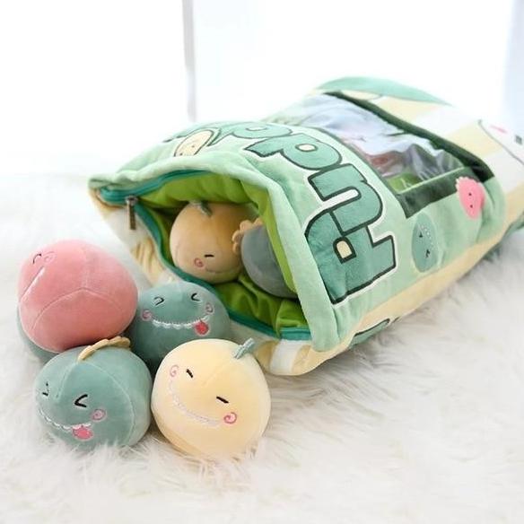 Bag Of Baby Dinosaur Plushies Stuffed Animal Kawaii