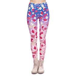 Pink Christmas Leggings Pants Holiday Festive Cute