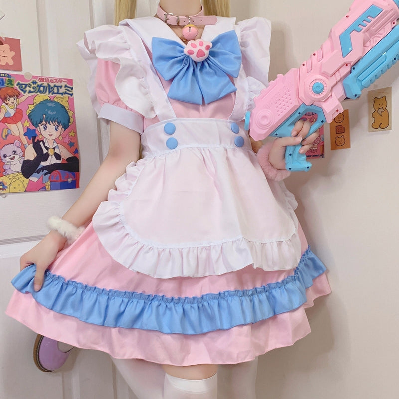 Puppy Maid Cosplay Dress Pink Blue Cotton Candy Kawaii Babe Puppy Maid Cosplay Dress Pink Blue Cotton Candy Kawaii Babe