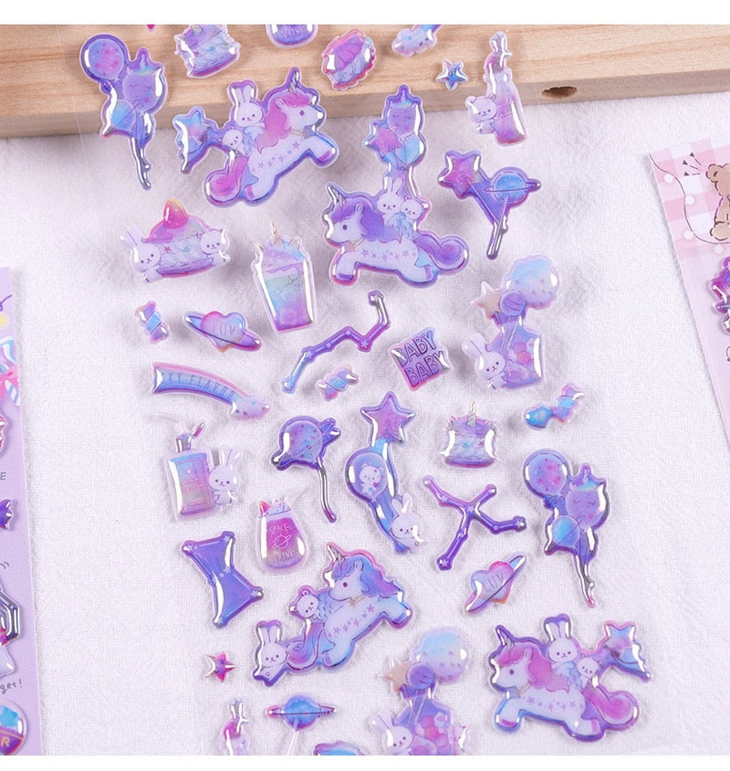 Purple Palace Sticker Sheets - bunnies, scrapbooking, sticker, sticker sheets Kawaii Babe