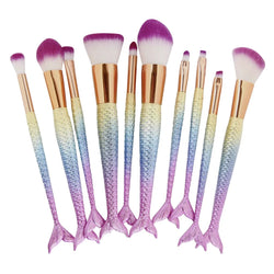Rainbow Mermaid Makeup Brush Set