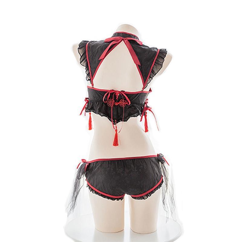 Lingerie Babydoll Straps Sides Cheongsam ZUS916 main image 1