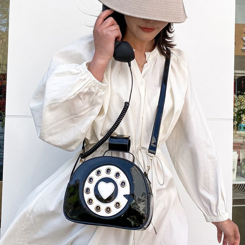 Rotary Phone Handbag - bags, handbag, handbags, latex, phone