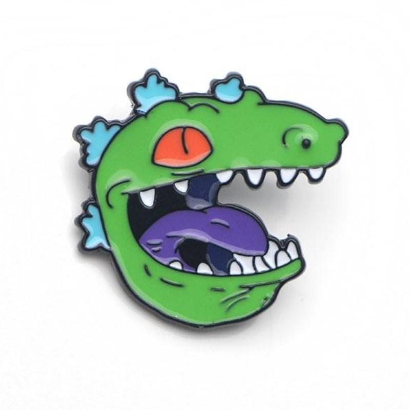 Cute Rugrats Metal Enamel Pin Lapel Brooch Set Chucky Angelica Reptar Tommy Nickelodeon