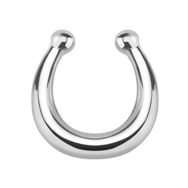 fake septum nose ring clicker artificial piercing surgical steel hoop by kawaii babe