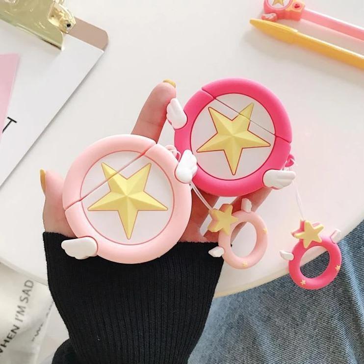 Card Captor Sakura Apple Airpod Case 3D Star Mahou Shoujo Magical Girl Air Pods Kawaii 