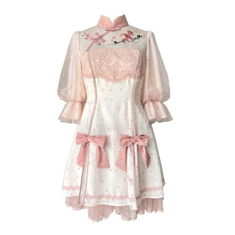 Sakura Cheongsam Kimono Dress - cheongsam, chinese, japan, japan fashion, japanese Kawaii Babe