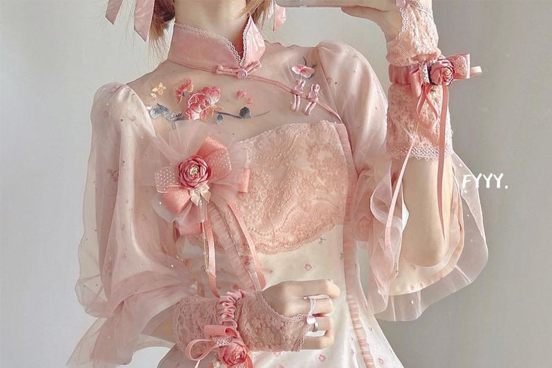 Sakura Cheongsam Kimono Dress - cheongsam, chinese, japan, japan fashion, japanese Kawaii Babe