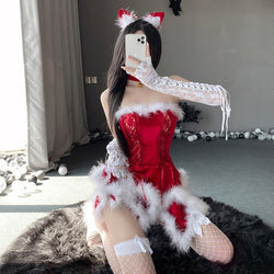 Santa’s Lil Vixen Cosplay - Without Cloak - christmas dress, dresses, holiday santa dress