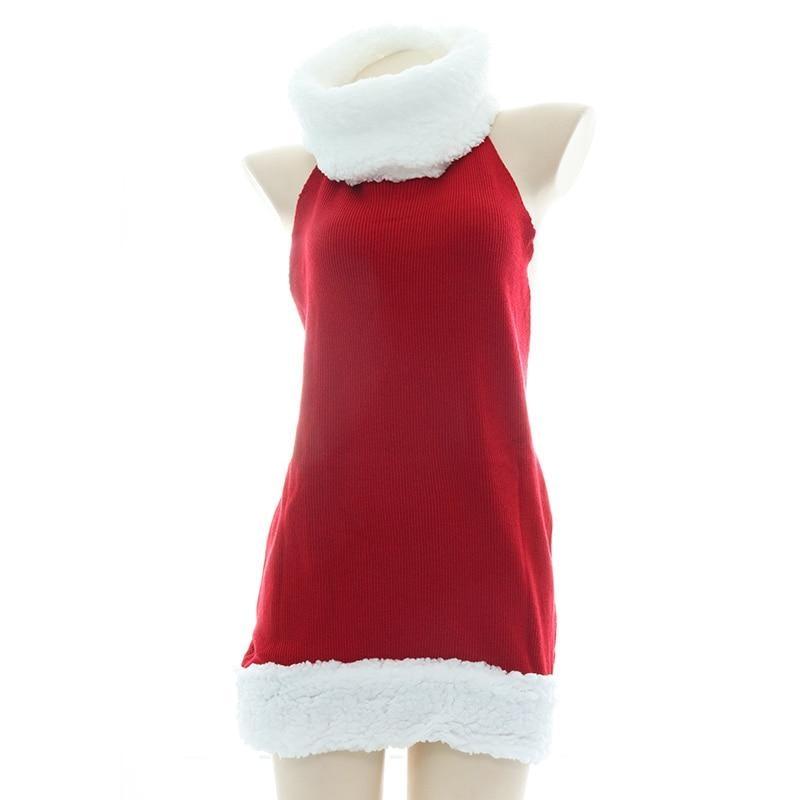 Santa's Knit Turtleneck Dress Cosplay Outfit Santa's Knit Turtleneck Dress Cosplay Outfit