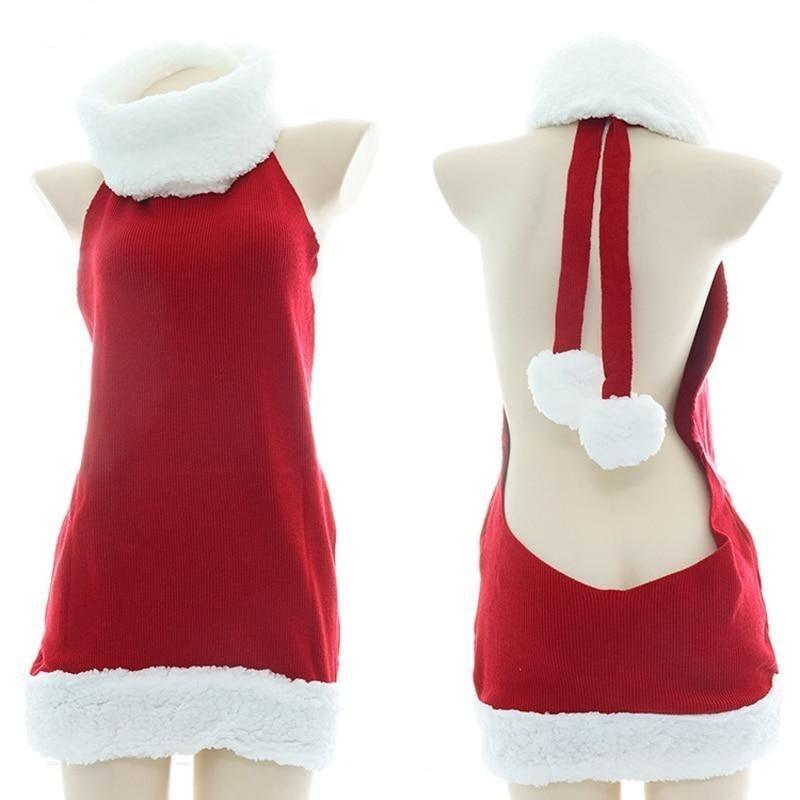 Christmas Style Sexy Lingerie Dress - Plush Short Slip Dress | Top Quality  Lingerie for Sale
