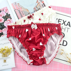 Satin Heart Panties - underwear
