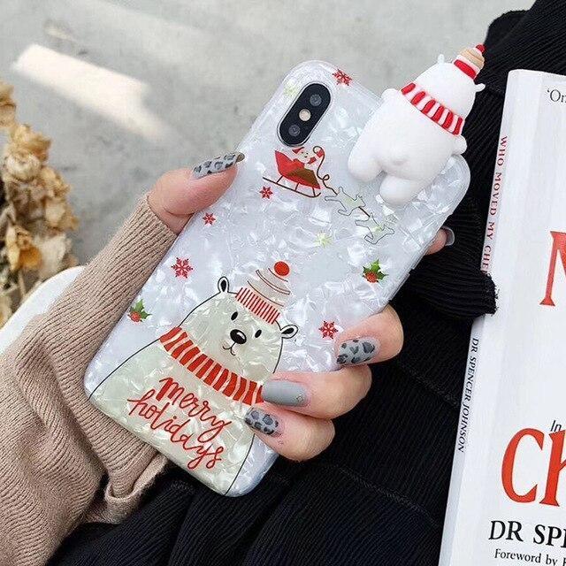 Shimmering Holiday iPhone Case - for iPhone 7 / Snowman - phone case