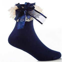 Silk & Ruffle Princess Socks Girly Lace Kawaii Cute