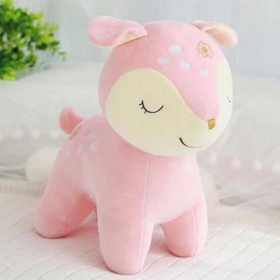 Sleepy Deer Plush - Pink - Home Decor