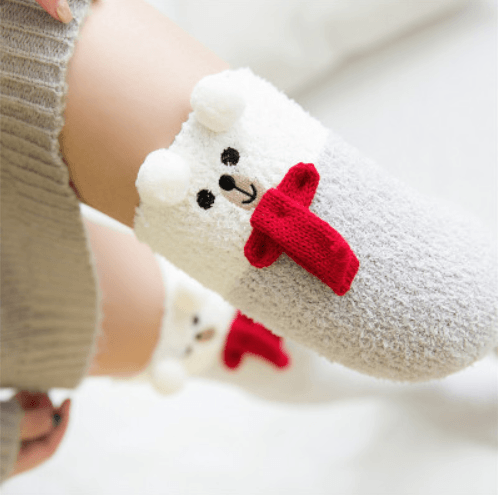 christmas snowman holiday thigh high socks stockings knee socks tights furry fuzzy warm animal print striped winter wear by ddlg playground