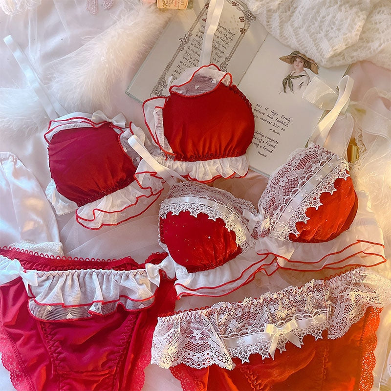 Lolita Girls Lace Bra And Panties Set Back Cute And Comfortable Sleep  Intimates With Sweet Kawaii Lingerie 230427 From Kong00, $15.36