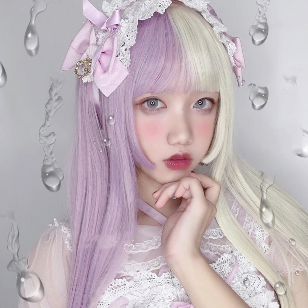 Split Lavender Blonde Lolita Wig Cosplay Kawaii Pastel | Kawaii Babe