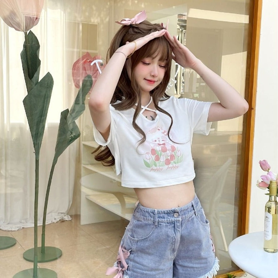 T-shirts & Short Sleeve Tops Tanks & Tees Harajuku Fashion Kawaii Babe