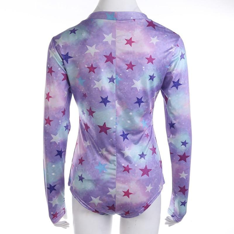 Starry Galaxy Sleeper - bodysuit, bodysuits, creepy, creepy cute, fairy kei