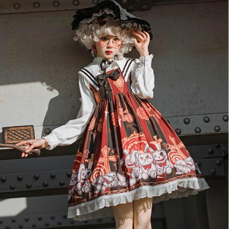 Lolita Dress for Women,Medieval Gothic Punk Dress for Women