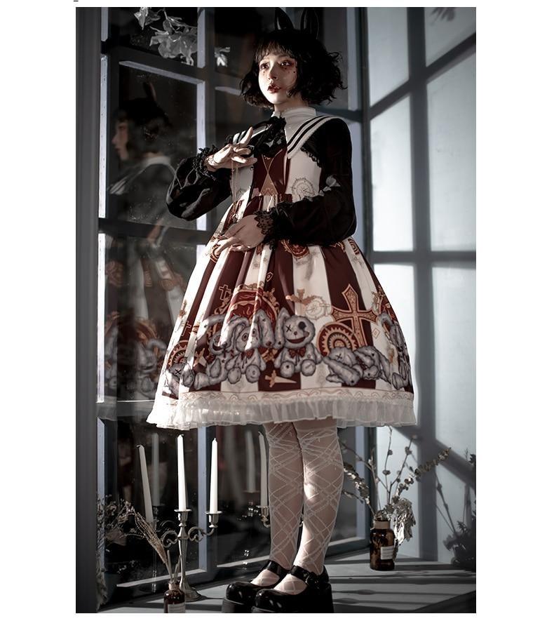 Steampunk Horror Gothic Lolita Dress Teddy Bear JSK | Kawaii Babe