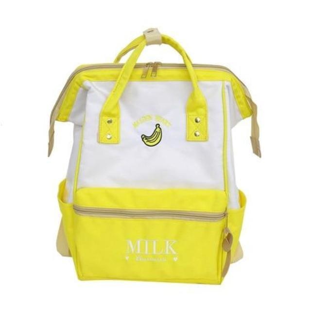 Yellow Moon Backpack Book Bag School Knapsack Rucksack Harajuku Japan Fashion 