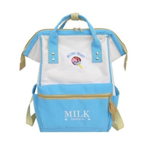 Blue Strawberry Milk Backpack Book Bag School Knapsack Rucksack Harajuku Japan Fashion 