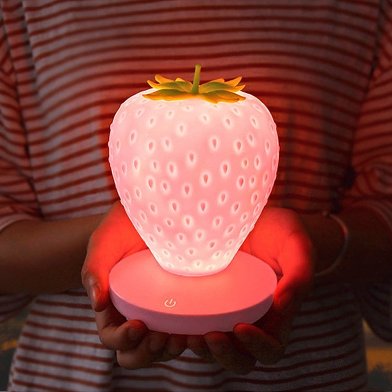 Strawberry Nursery Night Light - lamp, lamps, lighting, lights, strawberries