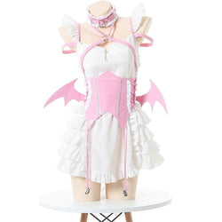 Succubus Maid Cosplay - Pink - anime, bat, bat wings, bats, cosplay