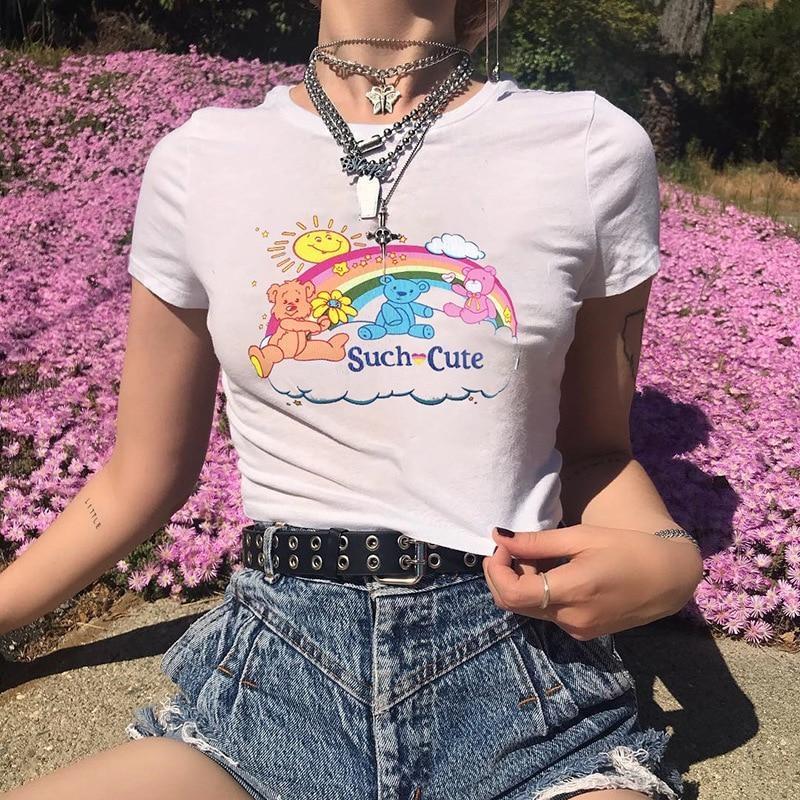 Such Cute Rainbow Crop Top - shirt